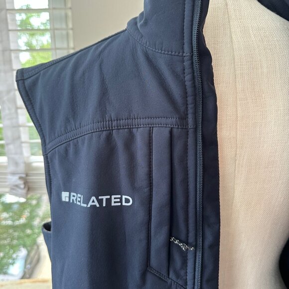 Elevate Trimark Men's Stinton Softshell Vest Navy Size Medium Corporate Branded - Picture 2 of 7